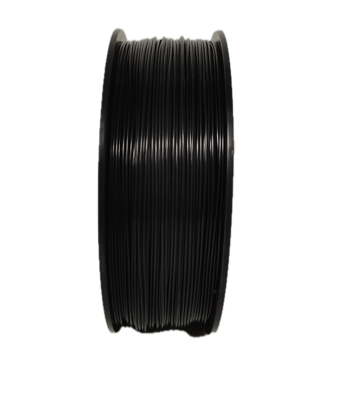 Black ABS 3D printer filament spool – durable, strong, and heat resistant - Standing Up