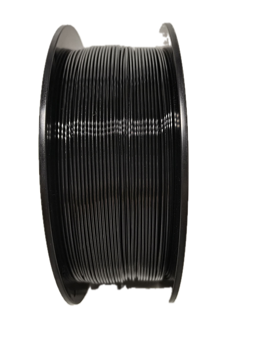 Black PETG 3D printer filament spool – strong, impact-resistant, and easy to print - Standing Up