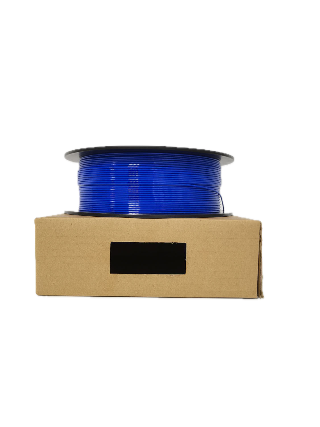 Blue PETG 3D printer filament spool – strong, impact-resistant, and easy to print - On Box