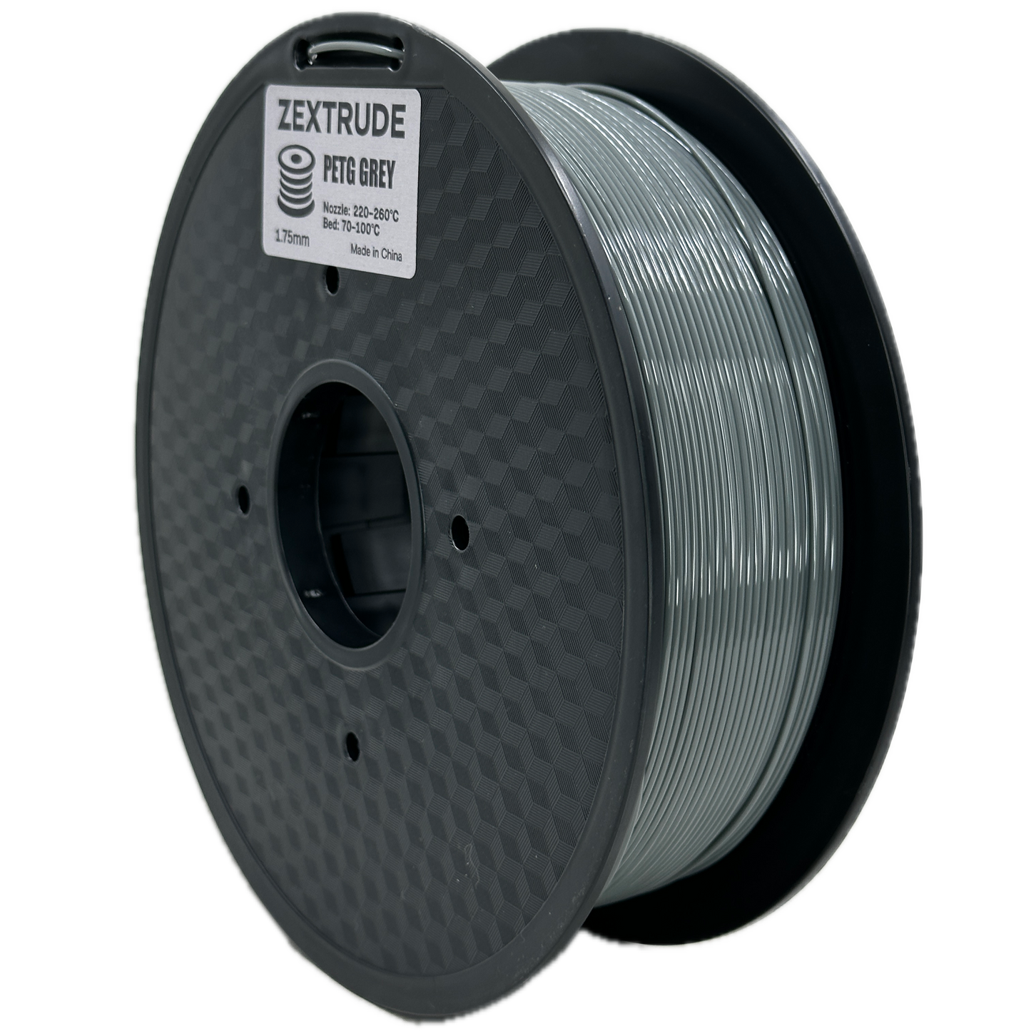 Spool of 3D printing filament with a visible brand label on a white background
