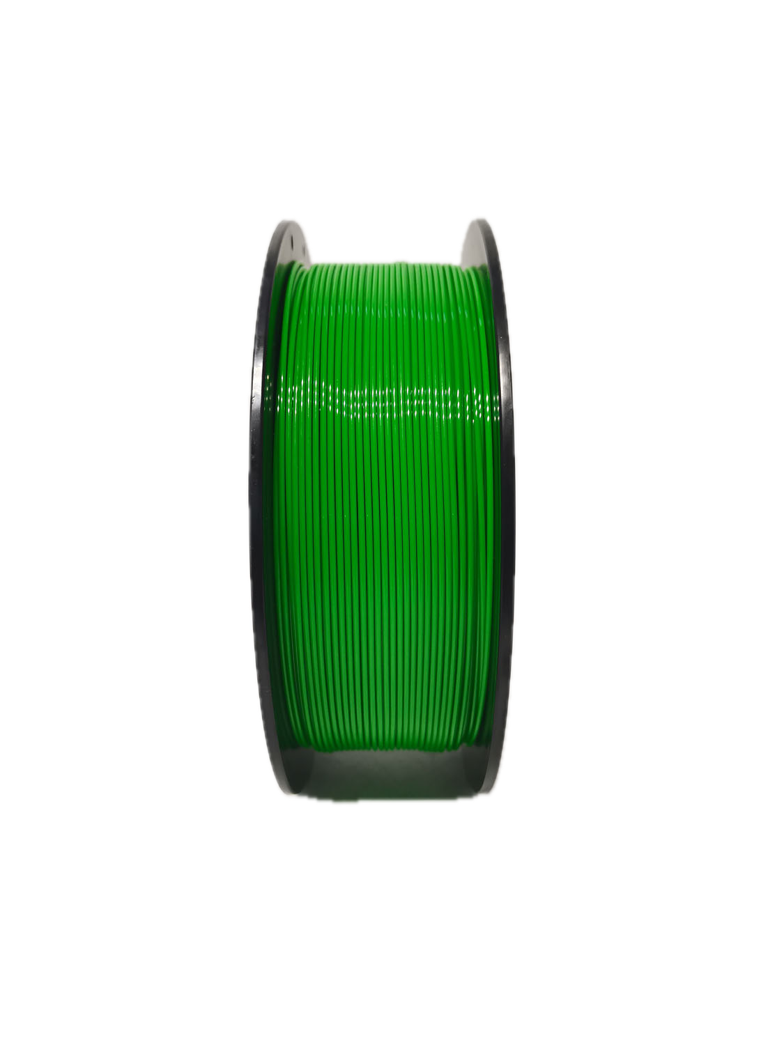 Green PETG 3D printer filament spool – strong, impact-resistant, and easy to print - Standing Up