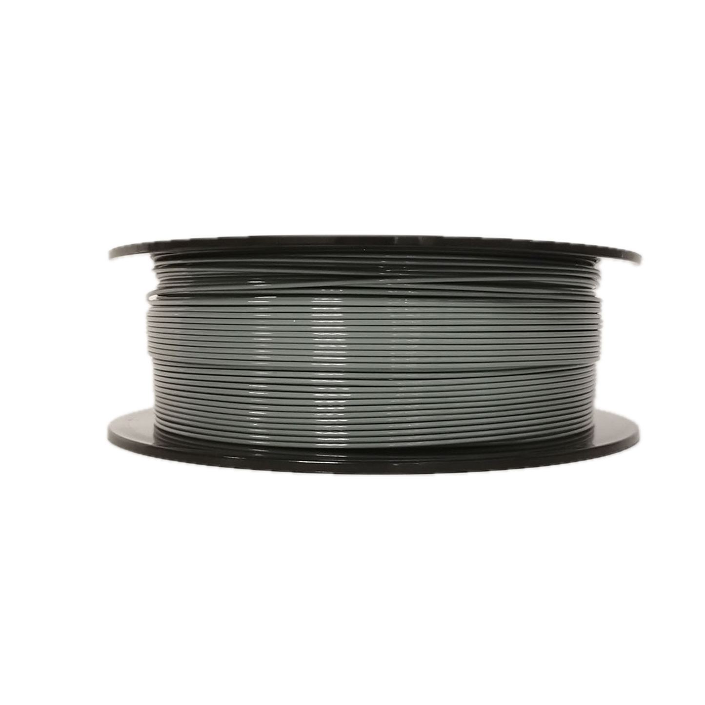 Grey PETG 3D printer filament spool – strong, impact-resistant, and easy to print - Laying Down