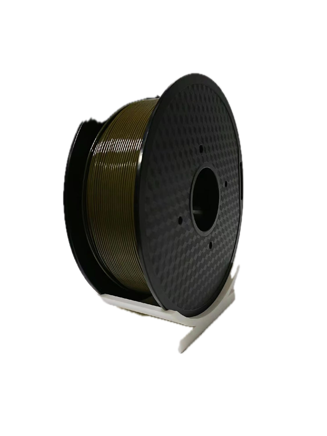 Military Green PETG 3D printer filament spool – strong, impact-resistant, and easy to print - Front Right