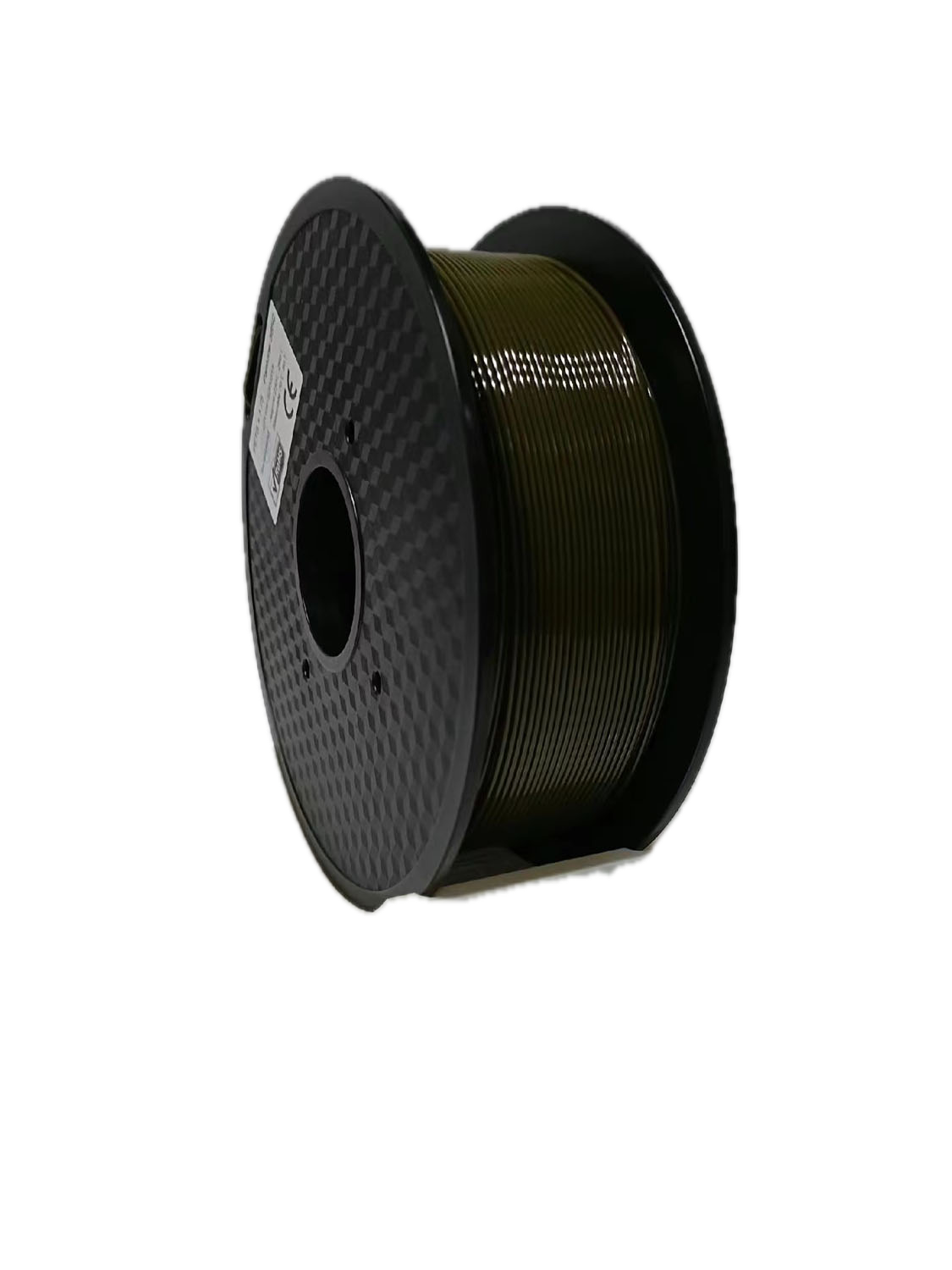 Military Green PETG 3D printer filament spool – strong, impact-resistant, and easy to print - Front Left Sticker
