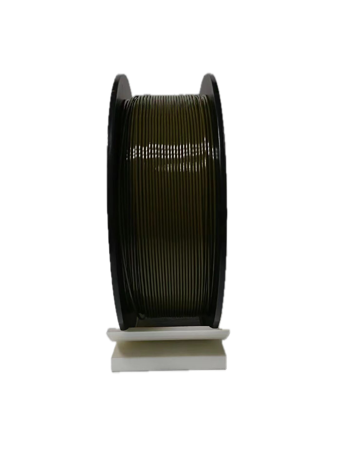 Military Green PETG 3D printer filament spool – strong, impact-resistant, and easy to print - Standing Up