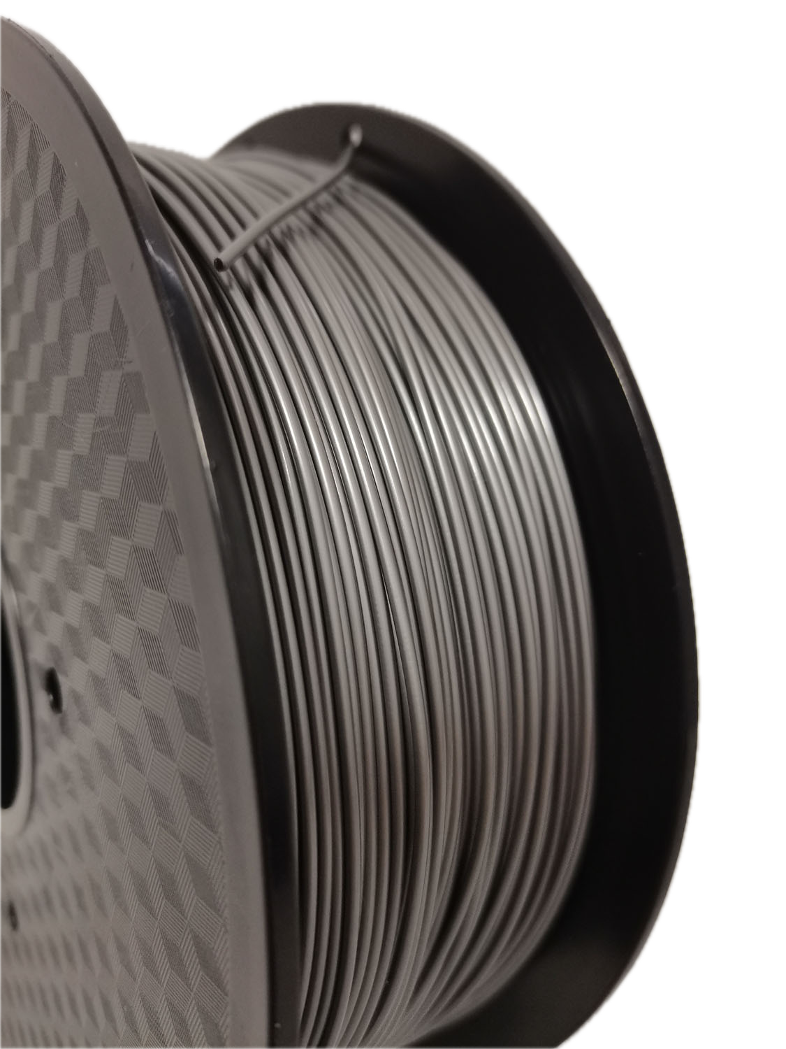 Silver PETG 3D printer filament spool – strong, impact-resistant, and easy to print - Detail