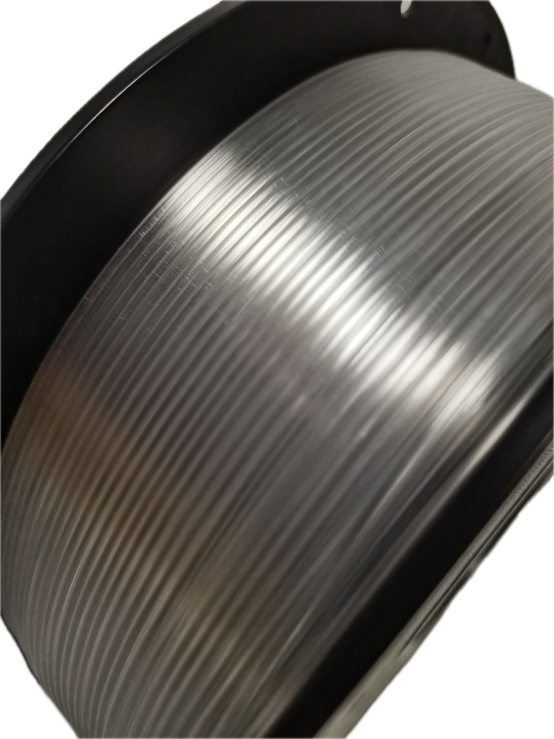 Transparent PETG 3D printer filament spool – strong, impact-resistant, and easy to print - Detail Top