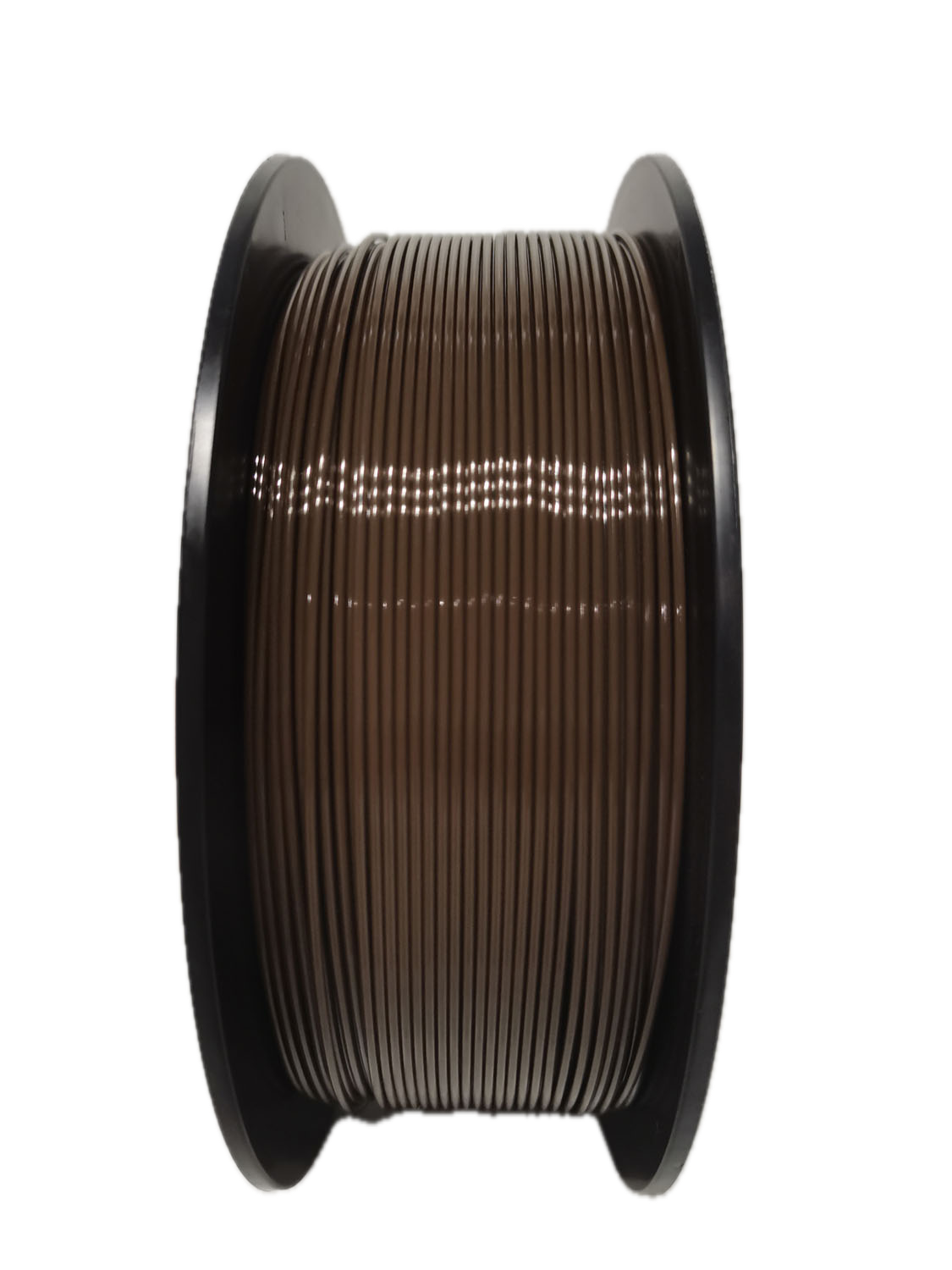 Coffee Brown PLA 3D printer filament spool – strong, impact-resistant, and easy to print - Standing Up