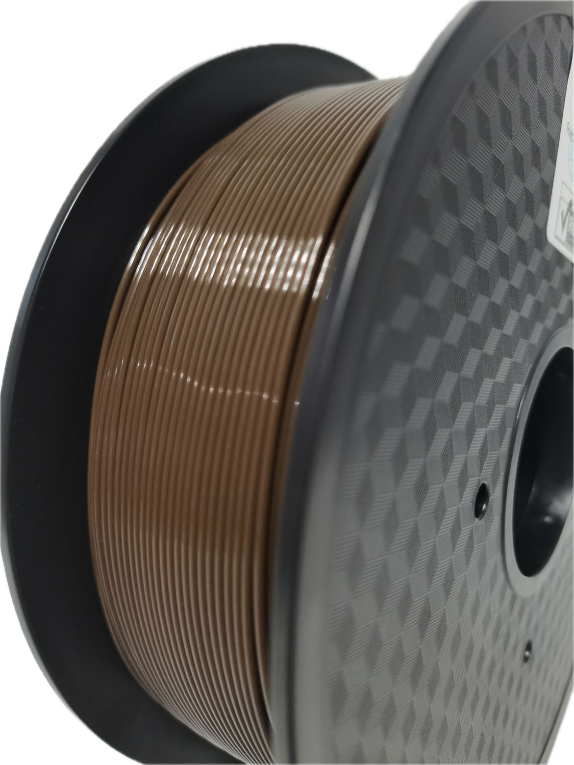 Coffee Brown PLA 3D printer filament spool – strong, impact-resistant, and easy to print - Detail