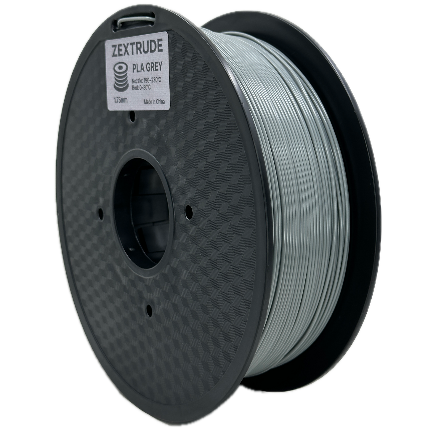 Spool of filament labeled 'Zextrude' on a white background