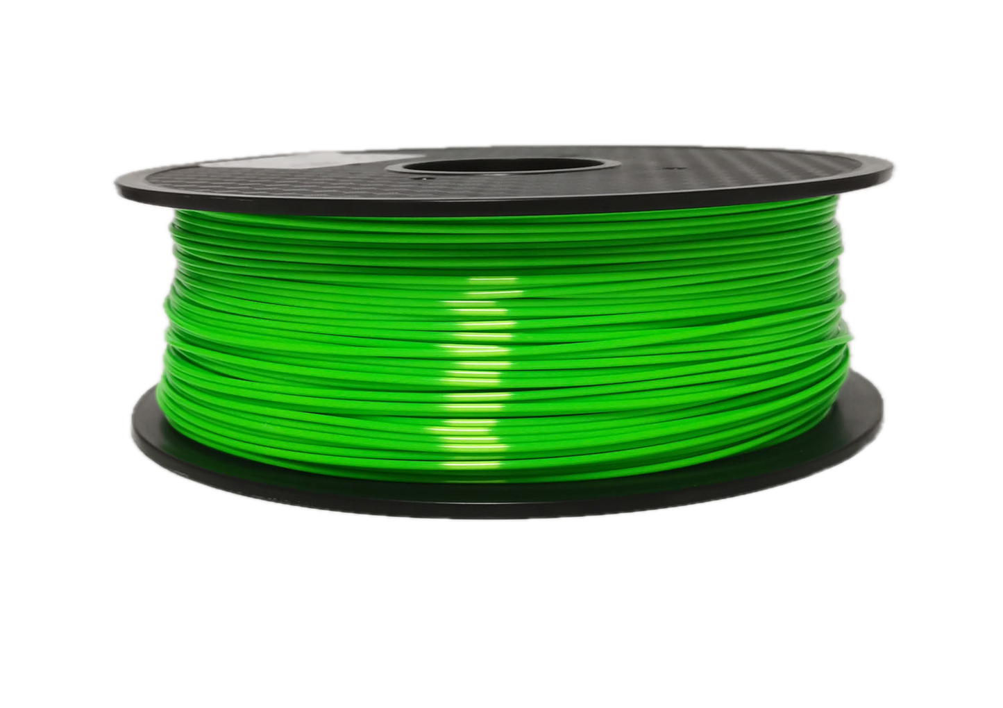 Green PLA 3D printer filament spool – strong, impact-resistant, and easy to print - Laying Down