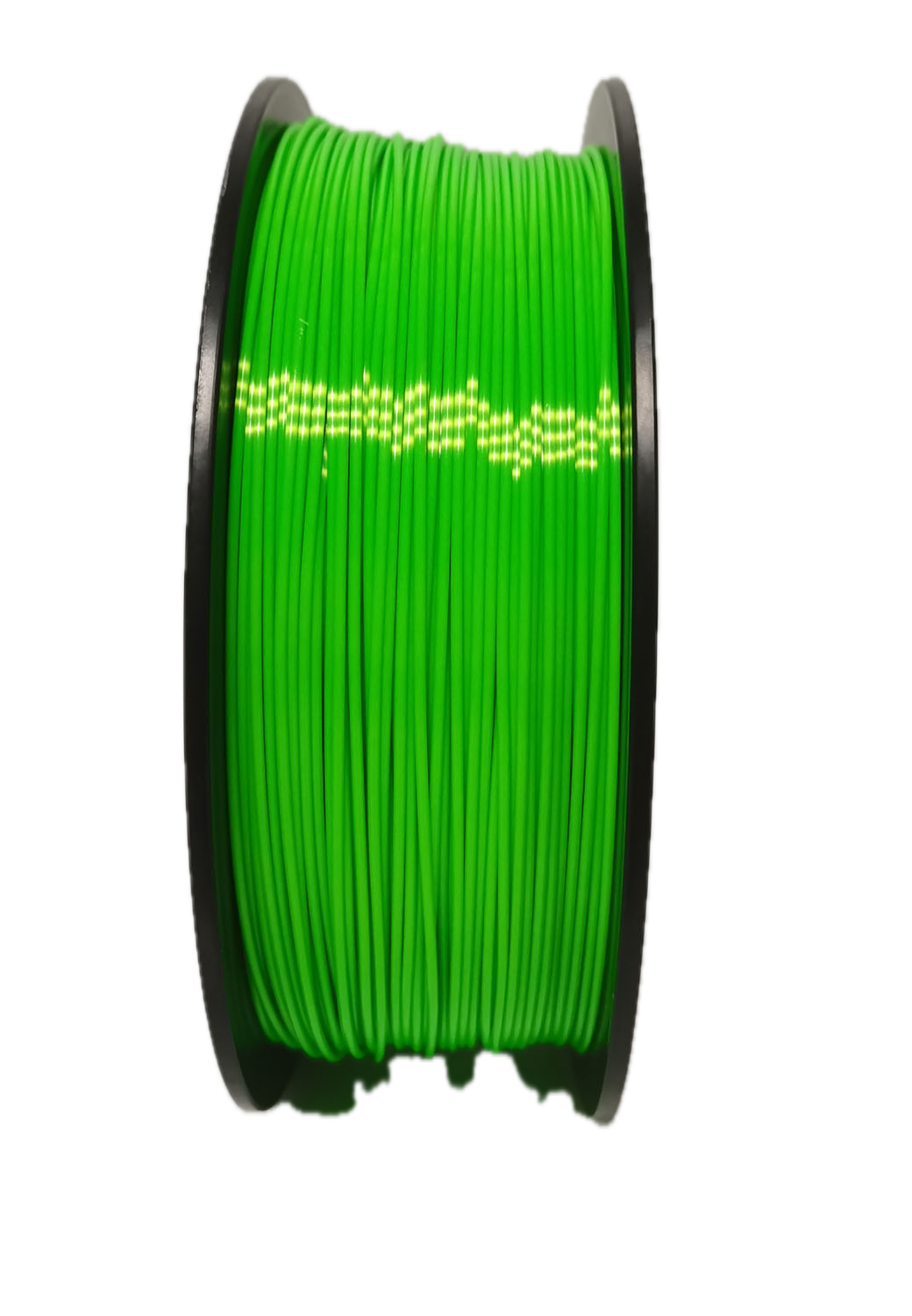 Green PLA 3D printer filament spool – strong, impact-resistant, and easy to print - Standing Up