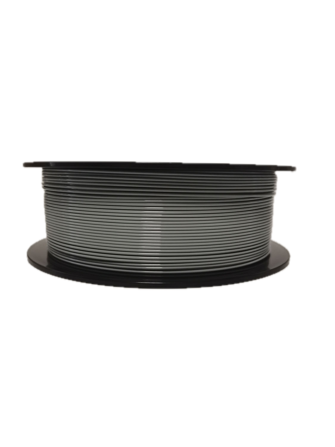 Grey PLA 3D printer filament spool – strong, impact-resistant, and easy to print - Laying Down