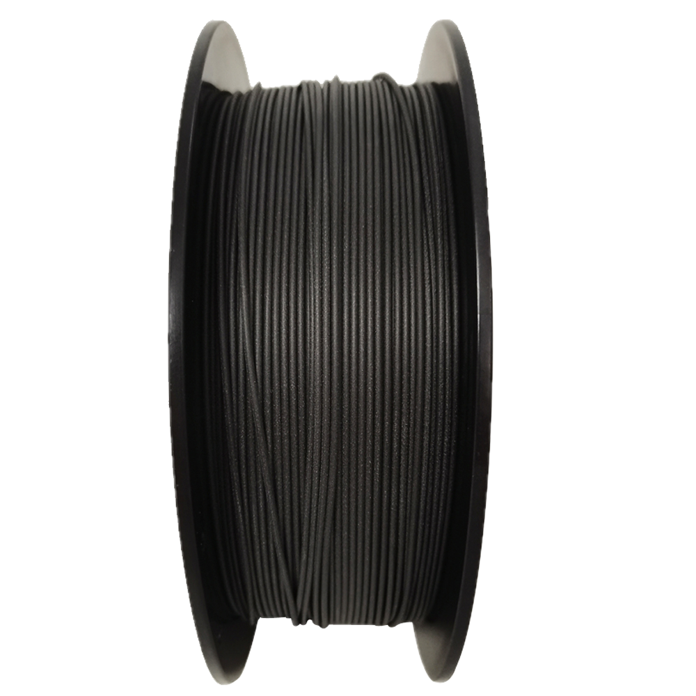 Matte Black PLA 3D printer filament spool – strong, impact-resistant, and easy to print - Standing Up