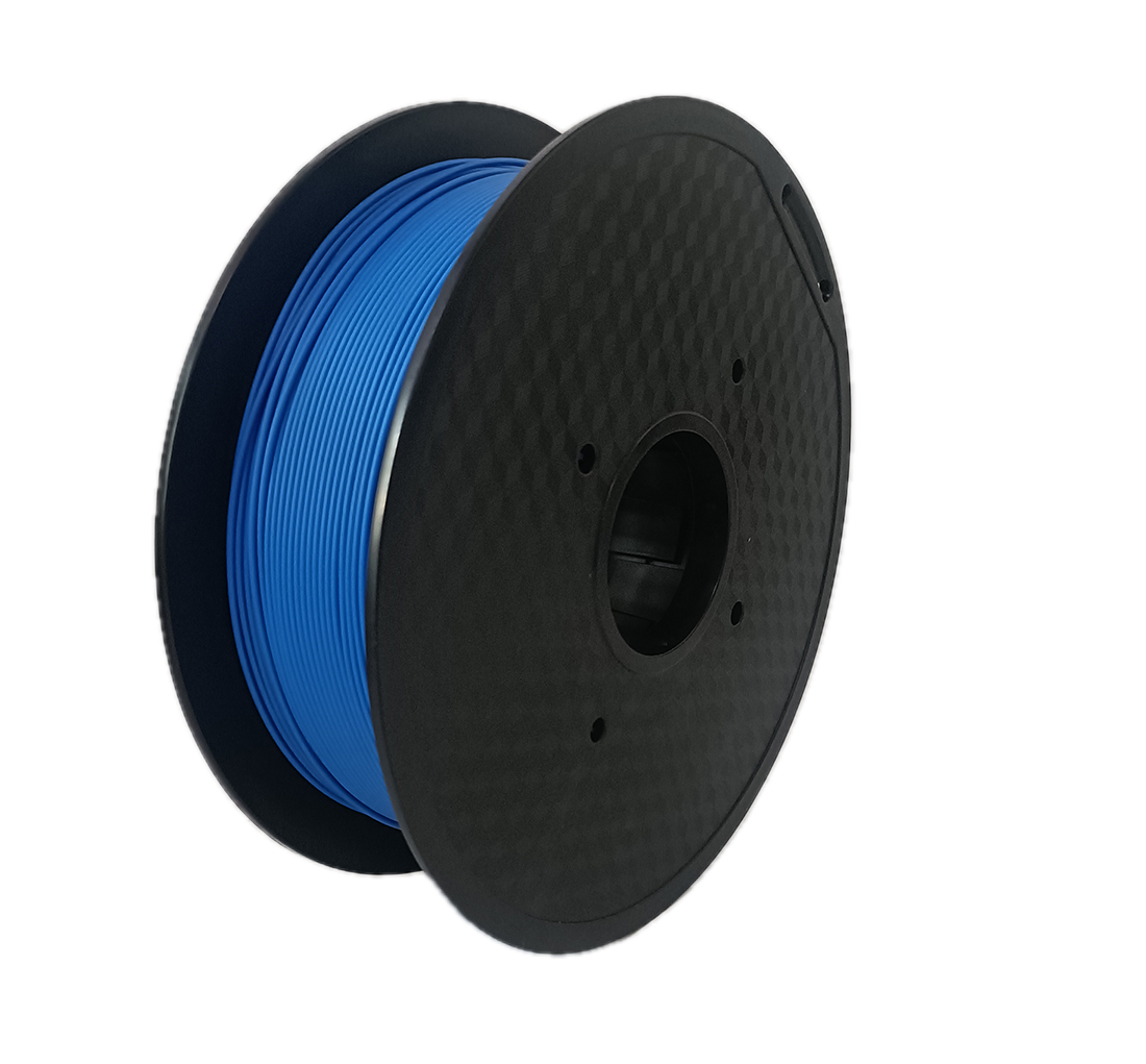 Matte Blue PLA 3D printer filament spool – strong, impact-resistant, and easy to print - Front Right
