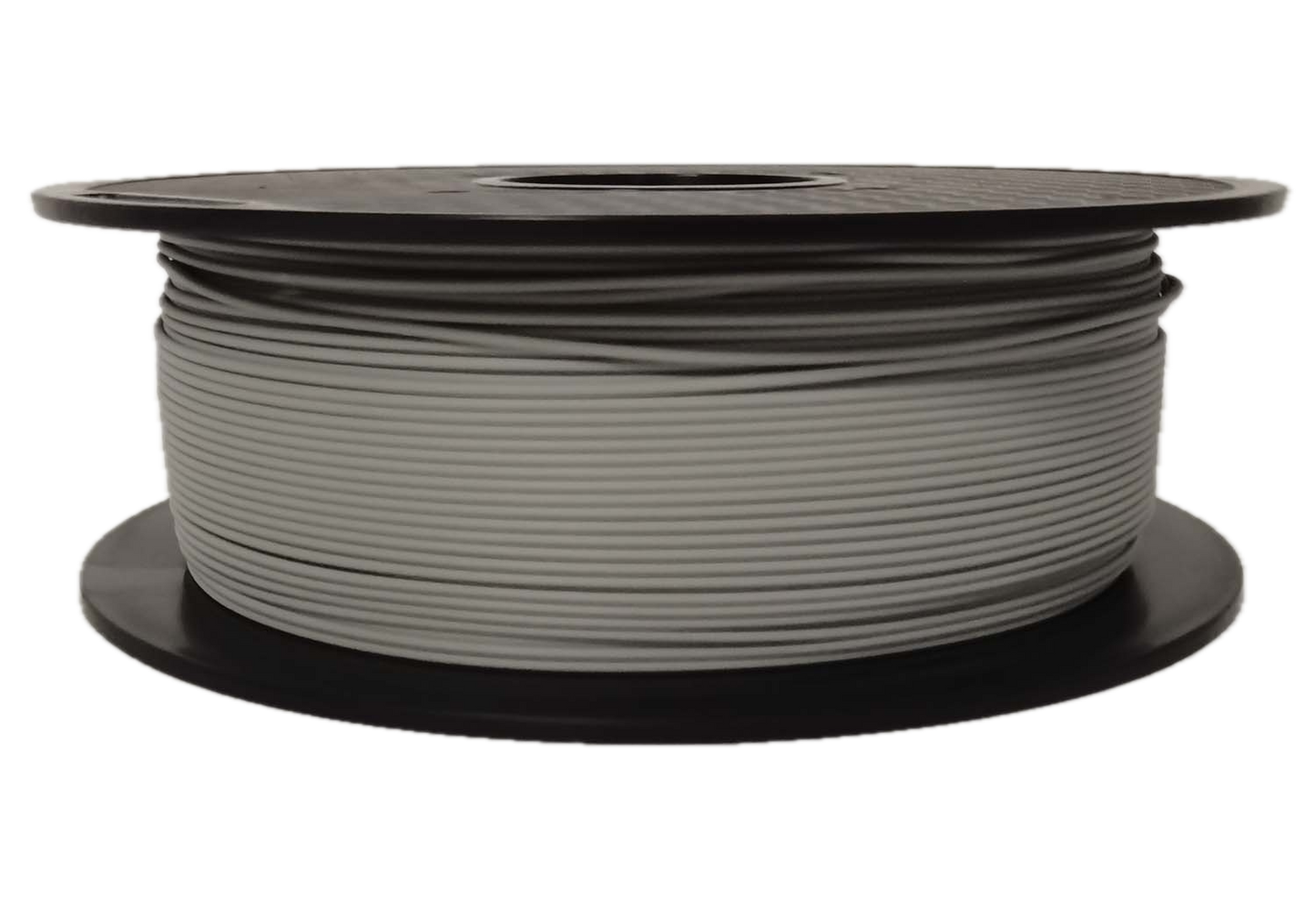 Matte Grey PLA 3D printer filament spool – strong, impact-resistant, and easy to print - Laying Down