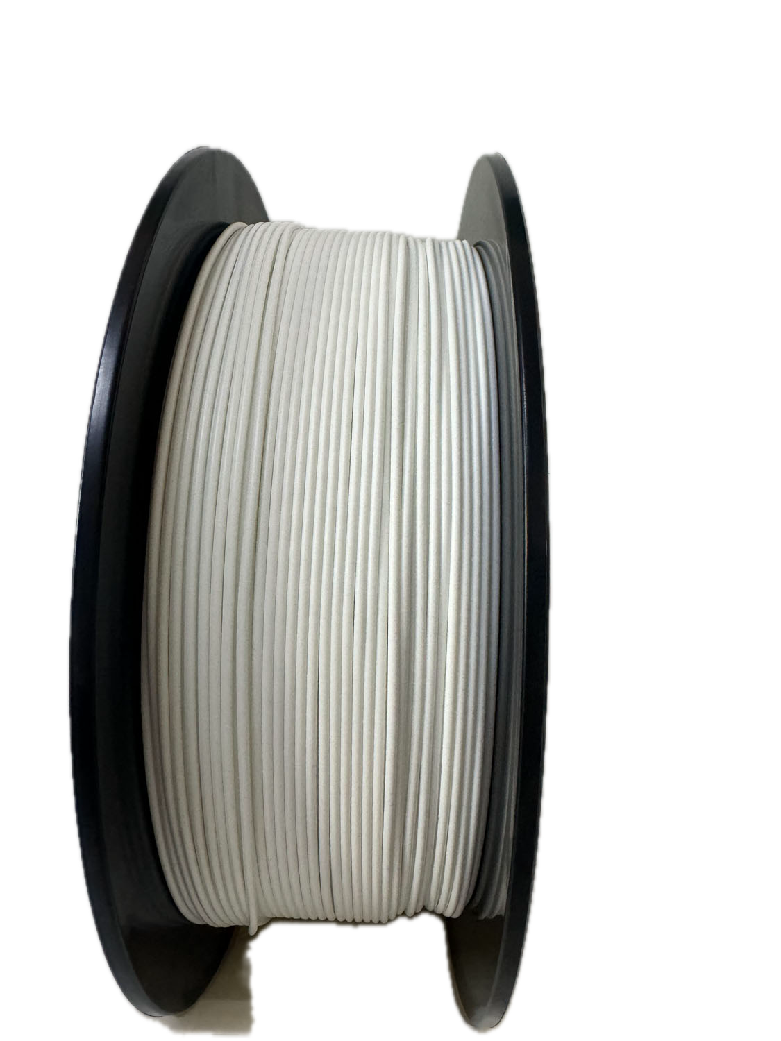 Matte White PLA 3D printer filament spool – strong, impact-resistant, and easy to print - Standing Up