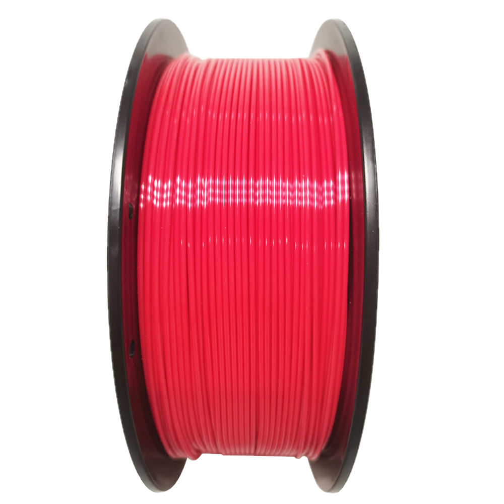 Red PLA 3D printer filament spool – strong, impact-resistant, and easy to print - Standing Up