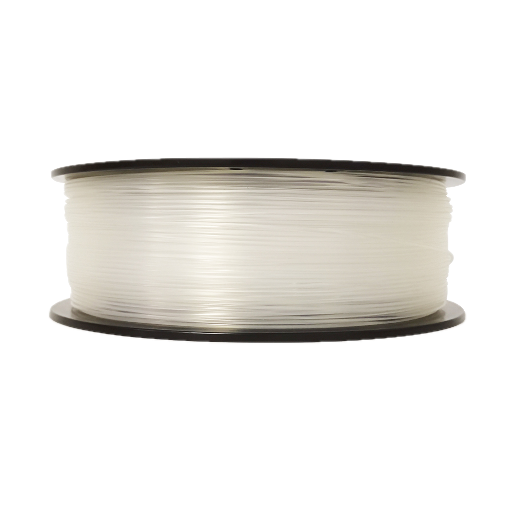 Transparent PLA 3D printer filament spool – strong, impact-resistant, and easy to print - Laying Down