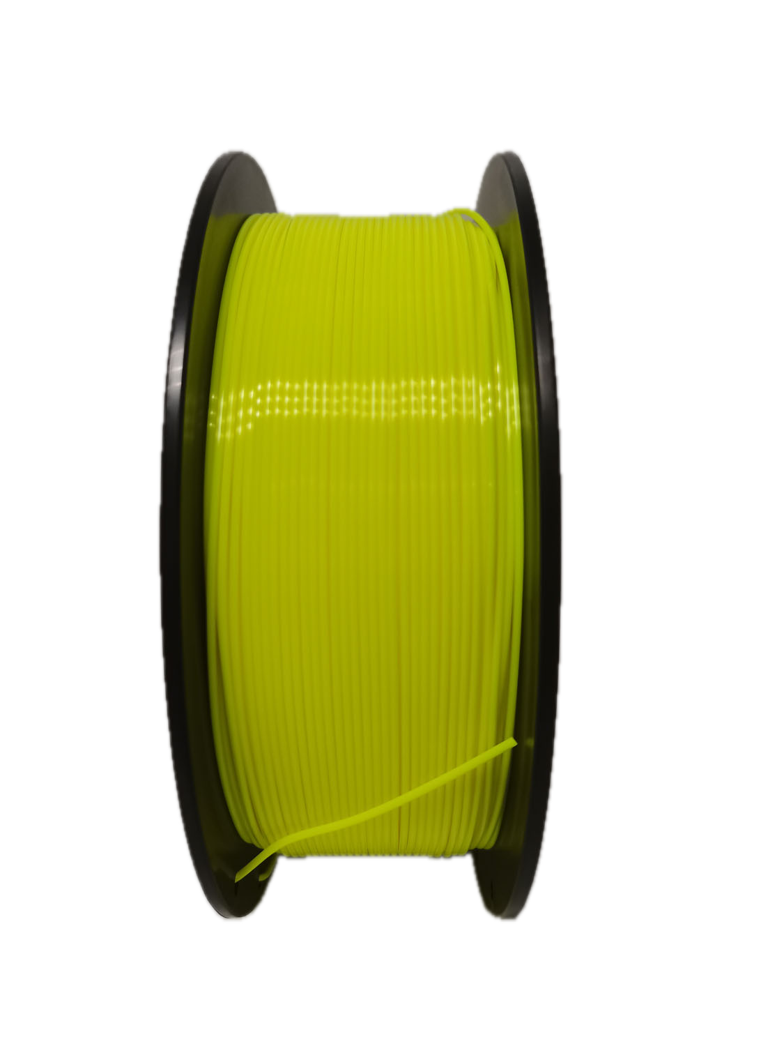 Yellow PLA 3D printer filament spool – strong, impact-resistant, and easy to print - Standing Up