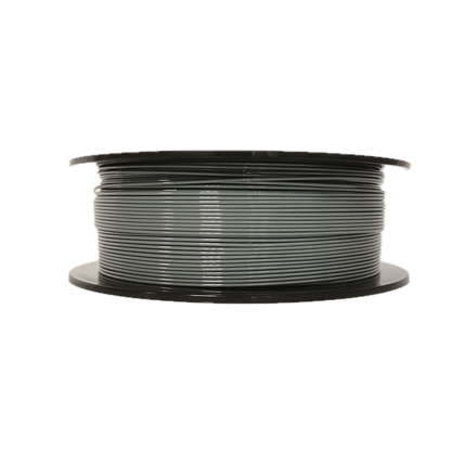 Grey PETG 3D printer filament spool – strong, impact-resistant, and easy to print - Laying Down