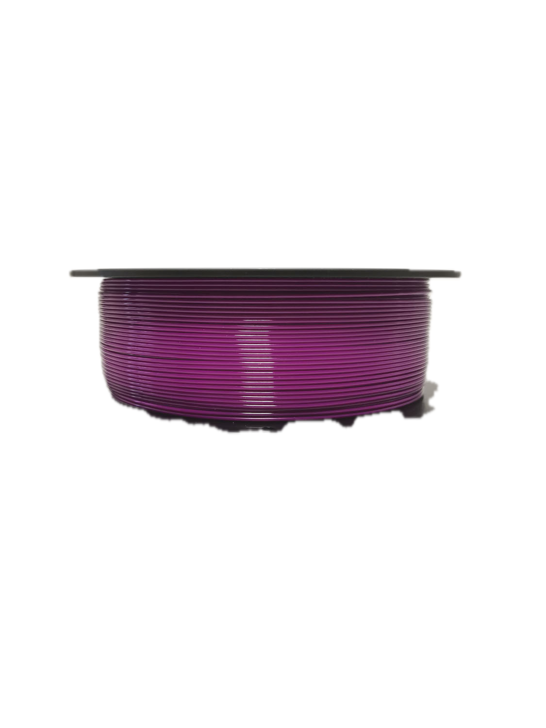 Purple PETG 3D printer filament spool – strong, impact-resistant, and easy to print - Laying Down
