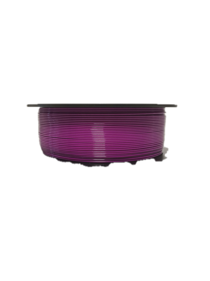 Purple PETG 3D printer filament spool – strong, impact-resistant, and easy to print - Laying Down