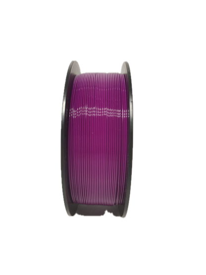 Purple PETG 3D printer filament spool – strong, impact-resistant, and easy to print - Standing Up