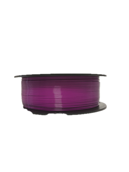 Purple PETG 3D printer filament spool – strong, impact-resistant, and easy to print - Laying Down