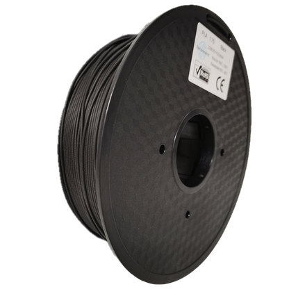 Matte Black PLA 3D printer filament spool – strong, impact-resistant, and easy to print - Front Right Sticker